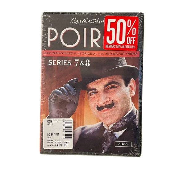 2014 Agatha Christie Poirot Series 7 & 8 DVD NEW Sealed - Picture 1 of 9